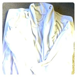 White fleece robe